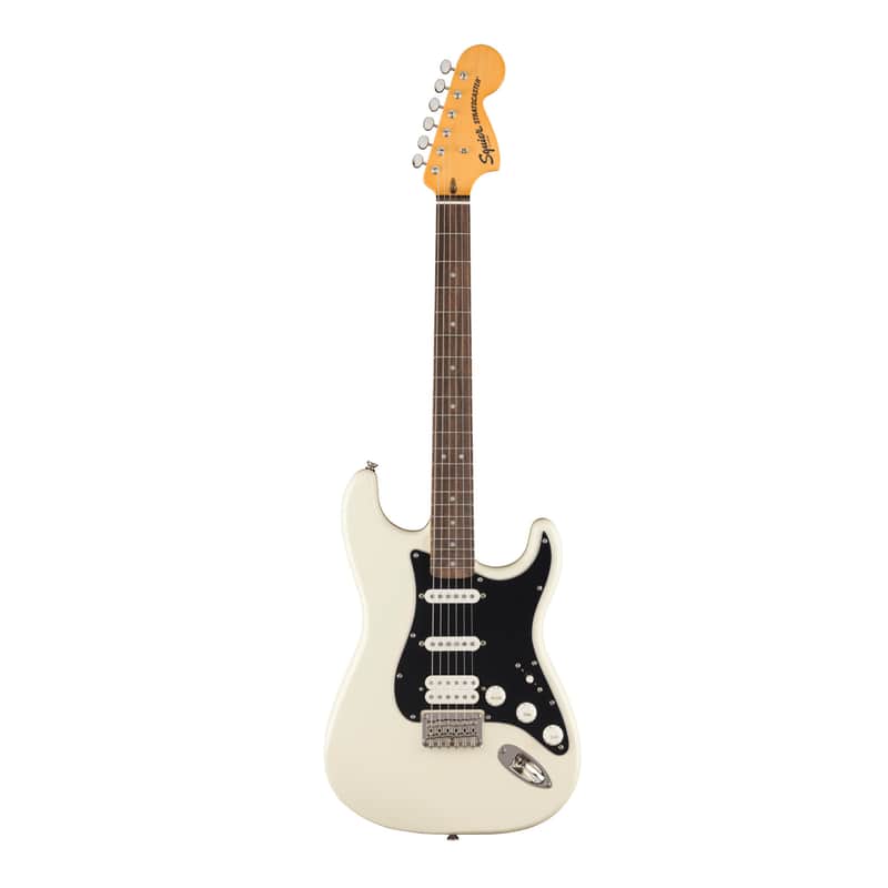 Squier Classic Vibe '70s Stratocaster HT HSS with Laurel Fingerboard and Black Pickguard (Olympic White) image 1