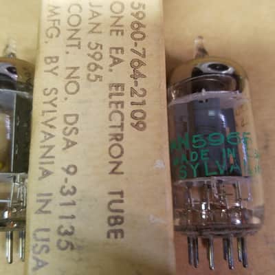 Sylvania ONE (1) 5965 dual triode tNOS AT1000 TESTED Vacuum Tube triple mica 12AV7 1961-1975 image 3