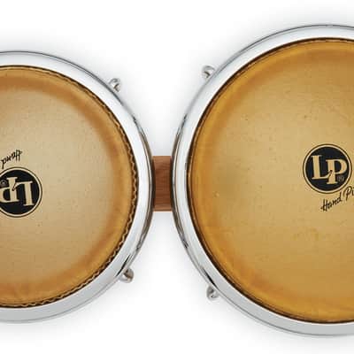 LP LP201AX-2 7-1/4" and 8-5/8" Bongos - Natural with Chrome Hardware image 6