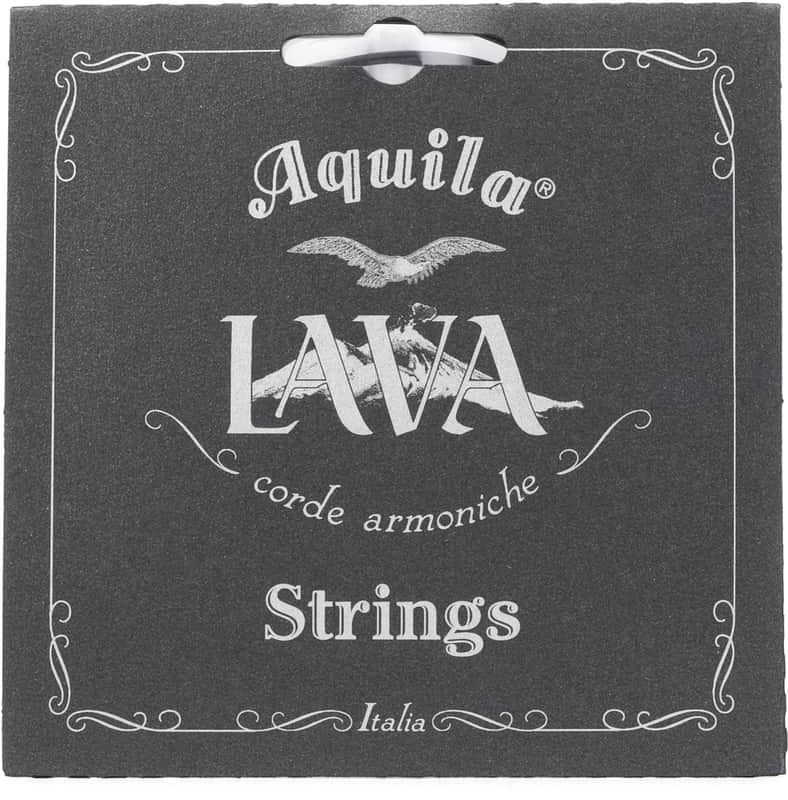 Aquila USA 116U Lava Nylgut Baritone Ukulele Strings - Low D with Wound D & G (5-pack) Bundle image 1