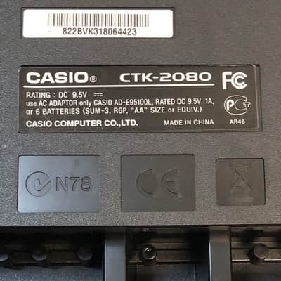 Casio CTK-2080 Portable 61 Full Size Touch Sensative Key Electronic Piano Keyboard Synthesizer USB MIDI w AC cord "Keyed Excellence" image 8