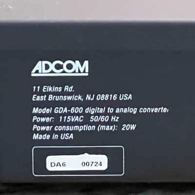 Adcom GDA 600 DAC Black (Excellent) image 8