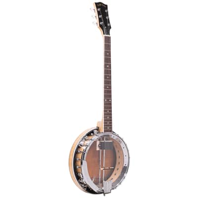 Gold Tone 6-String Deluxe Banjitar Bell Brass Tone Ring & Pickup with Hard Case image 1