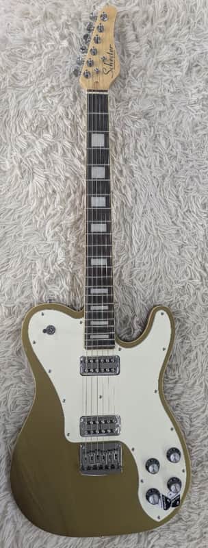 Mint Schecter 2147-SHC 6-String RH PT Fastback Electric Guitar – Gold Top image 1