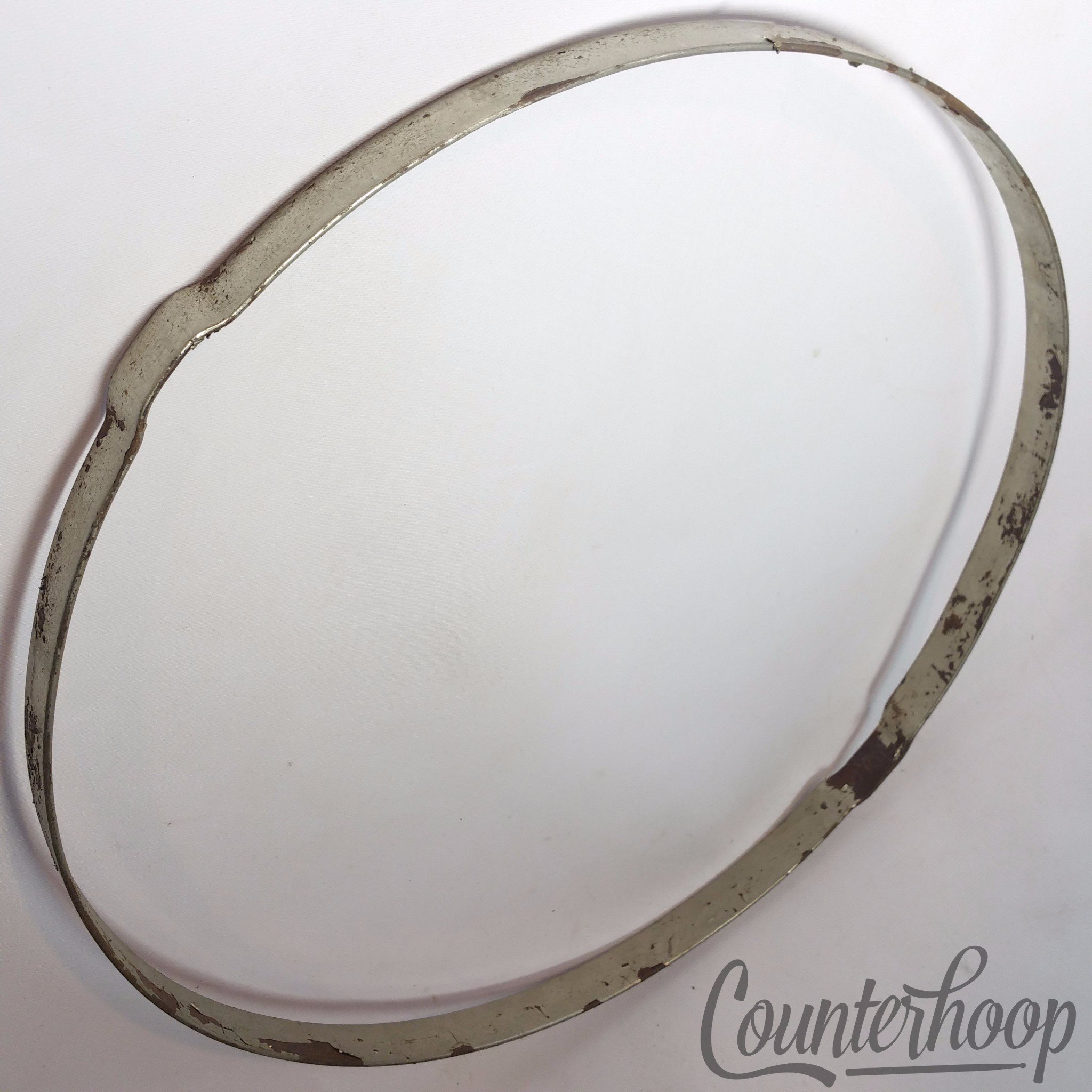 Leedy 14" Snare-Side Resonant Drum Rim/Hoop Nickel Vintage 20s Straight Chopper — main photograph