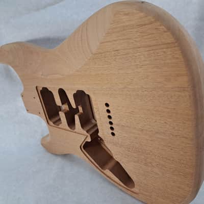 Unfinished 1 Pc. Mahogany HSH Hardtail guitar body - fits Fender Strat Stratocaster necks J1953 image 5