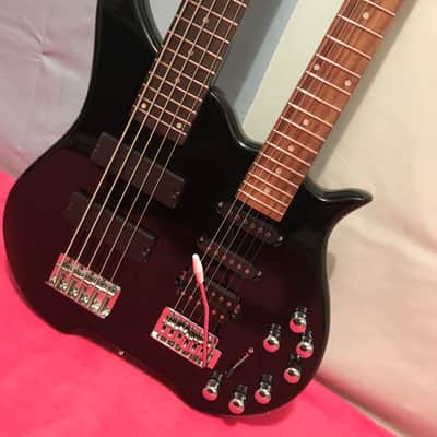 NEW DOUBLE NECK GUITAR BASS COMBO SIX STRING GUITAR FIVE BASS HARDE CASE INCLUDED TWO INPUT JACKS image 4