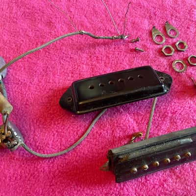 Vintage 1952 Gibson P90 P-90 + IRC wiring harness for Les Paul goldtop jr Junior es-150 es-125 130 135 archtop image 1
