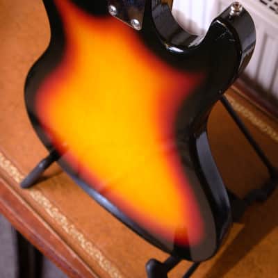 Kiso Suzuki Made in Japan MIJ Vintage Lawsuit Era Mosrite Copy Guitar 1980s - 3T Sunburst image 9