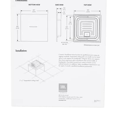 2 JBL LCT 81C/T Commercial Drop Ceiling Tile Speakers For Office/Restaurant/Cafe image 8