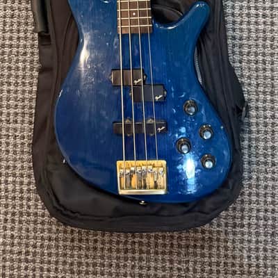MIJ Fender Prophecy II Bass PJ  1993 - 1994 - Sapphire Blue Transparent with GIg Bag image 2