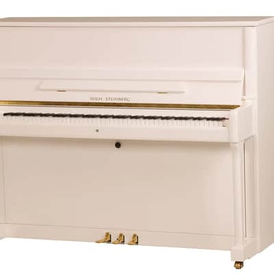 WILH.STEINBERG P118CW Upright Piano White - white snow image 2
