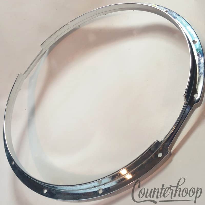 *Yamaha 14" Die-Cast 12-Lug Snare Drum Resonant Rim/Hoop Marching Chrome Japan* image 1