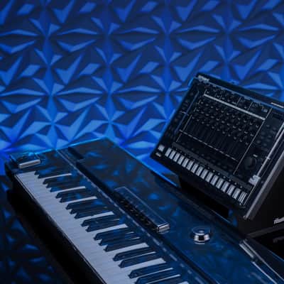 Headliner Adjustable Steel Desktop Production Stand; 55˚ Degree Angle; Fits Larger Desktop Synths, Samplers, Effects Modules, Drum Machines and more Music Production Gear for your Studio image 9