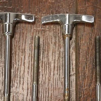 Percussion Plus 4-3/4" Bass Drum T Rods Chrome Vintage 4pk image 8