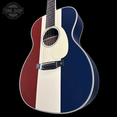 Martin Custom Shop OM Red/White/Blue Sitka/EIR w/Case image 3