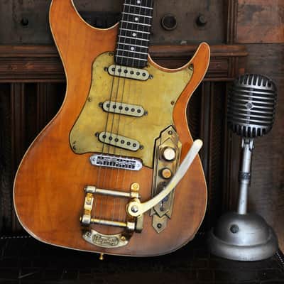 Postal Handmade Memphis Rocket Deluxe Antique Natural Bigsby Fender 57/62 Strat pickup Set image 11