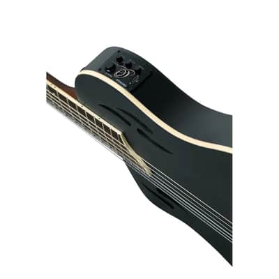 Ortega RTPSTD-SBK-L - Left-Handed Standard Thinline Crossover Electric Nylon String Guitar - TourPlayer Series image 10