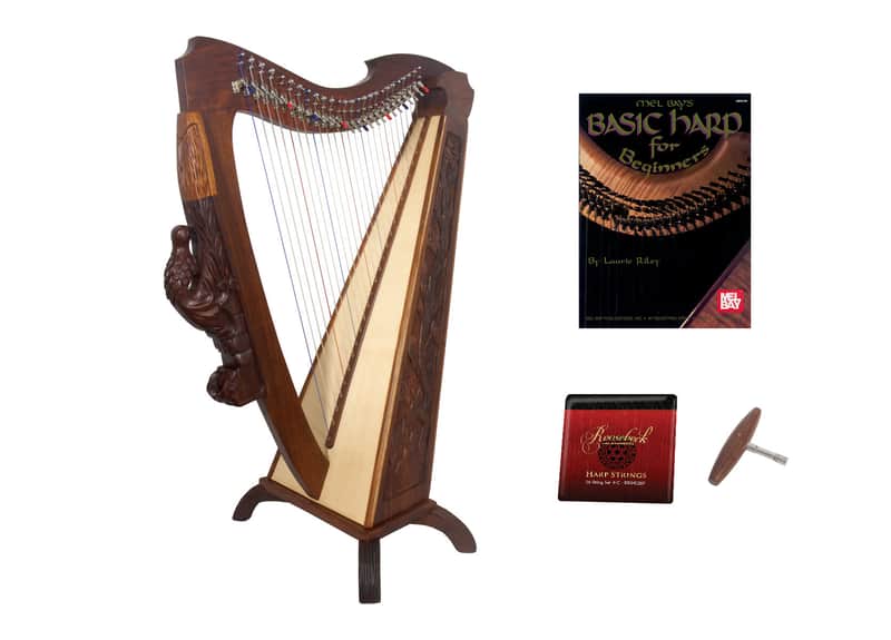 Roosebeck Woodlands Harp 26-Strings w/ Chelby Levers + Learn to Play Book image 1