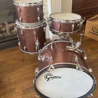 Gretsch 60’s Progressive Jazz Burgundy Sparkle Drum Set image 2