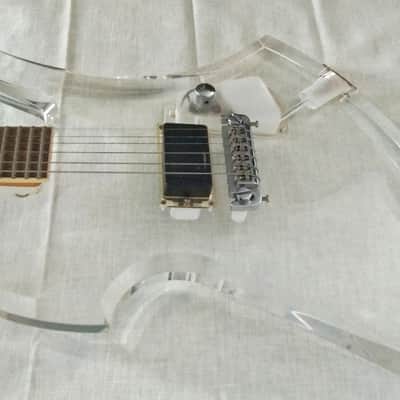 Fernandes MG-85C Clear Acrylic Mockingbird-Hide of X Japan Signature Model image 12