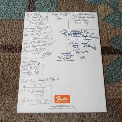 Vintage March 1967 Fender Service Manual for Guitars and Amplifiers! Rare, Original Case Candy! image 8