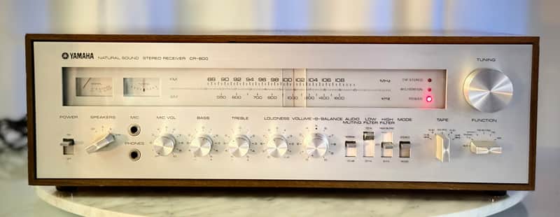🎵 Yamaha CR-800 Natural Sound Stereo Receiver – Serviced, Cleaned & Tested – Wood Case image 1