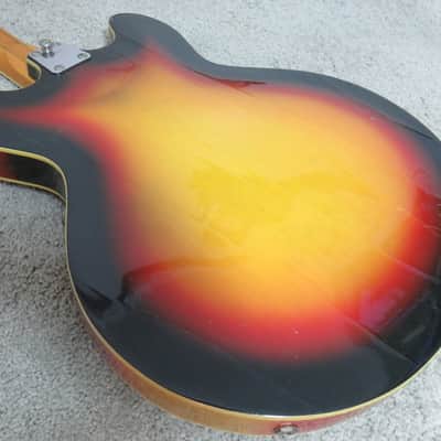 Vintage 1966 Vox Bobcat Guitar Sunburst Very Clean 3 Pick Ups Tremolo Wow image 11