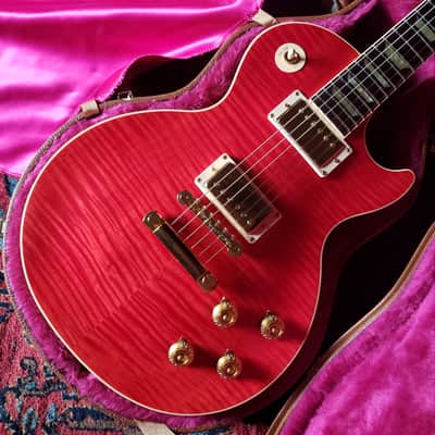 1996 Limited Edition Factory Aniline Dye Top Gibson Les Paul Classic Premium Plus Trans Red, r0 killer! image 4