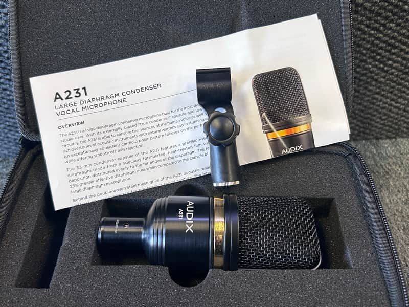 Audix A231 Cardioid Large Diaphragm Condenser Microphone 2022 - Present - Black image 1