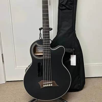 Warwick Rockbass Alien Deluxe Hybrid Thinline 5 String Acoustic Electric Bass - Black image 1