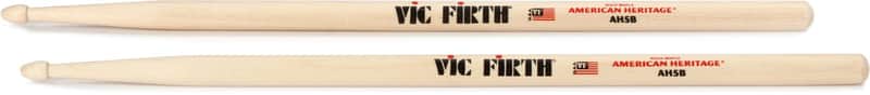 Vic Firth American Heritage Drumsticks - 5B - Wood Tip (5-pack) Bundle image 1