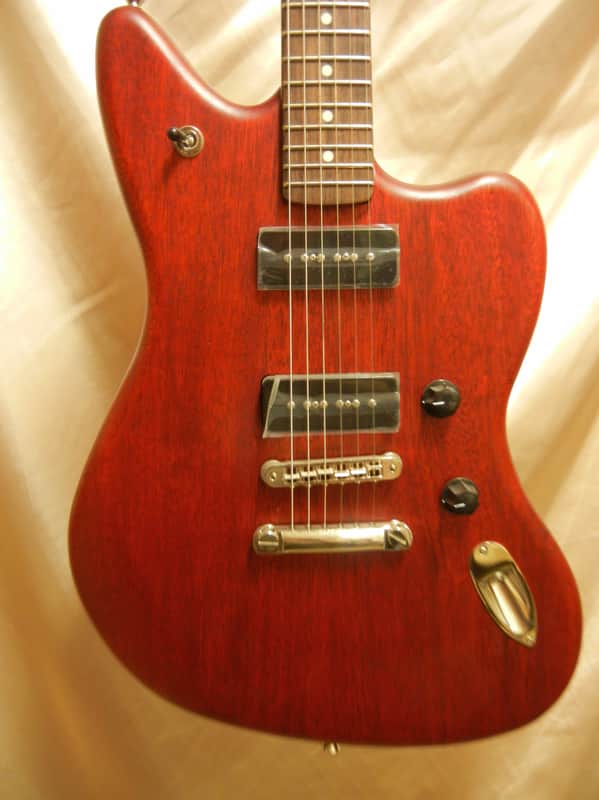 Fender Modern Player Jaguar red mahogany with P-90s | Reverb