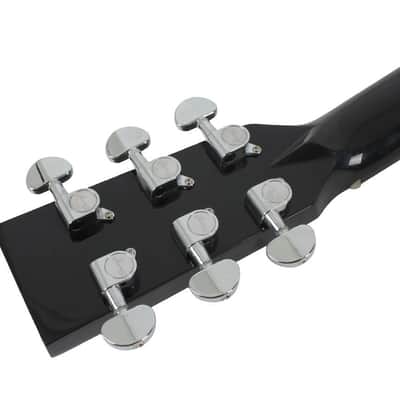 Swing Hybrid-Black All Solid Electric Acoustic Slim Guitar Piezo Magnetic Pickup image 9