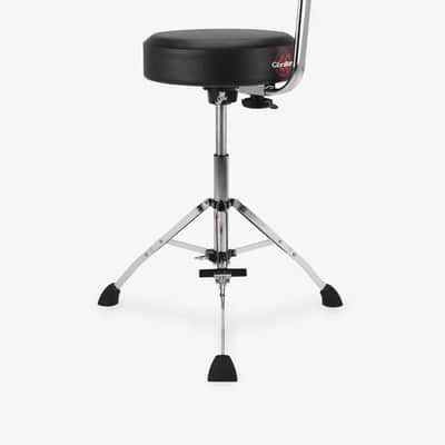 Gibraltar 9608HRTB Tall Hydraulic 15-Inch Round Stool with Backrest and Footrest image 3