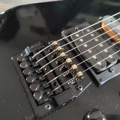 Hurricane by Morris HSS Superstrat w/Kahler (Black) | Reverb