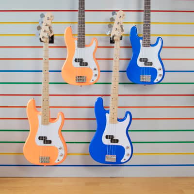 Quincy P BASS Electric Guitar Neon Colour Full Size Neon Pink Girl Girls Bright Day-glow image 5