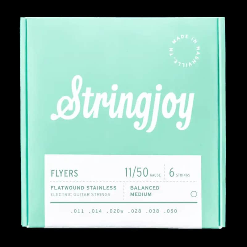 Stringjoy Flyers 11-50 Flatwound Stainless Electric Guitar String image 1