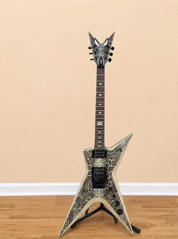Rare Dean Dimebag Stealth Snakeskin Electric Guitar w/ Hardshell Case – Discontinued / Hard to Find image 1