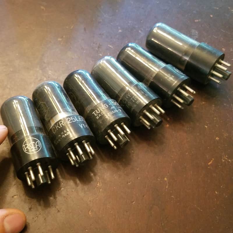 RCA etc. Pair (2) 25L6GT Beam Pentode tNOS TESTED Vacuum Tube grey glass 25L6GT/G VT-201 Audio 1936-1954 image 1