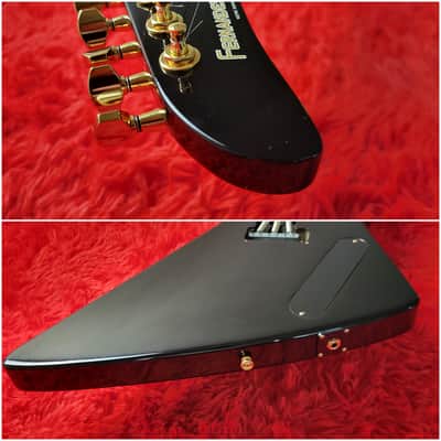 Rare Fernandes EX-85L Left Handed 1984 - Black - Explorer - Lightning Bolt Inlays - Set Neck - Made In Japan MIJ image 19