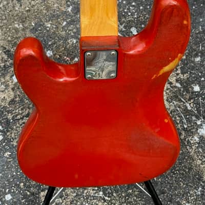 Fender Precision Bass 1979-81 - rare player grade Moroccan Red International Color on a budget. image 5