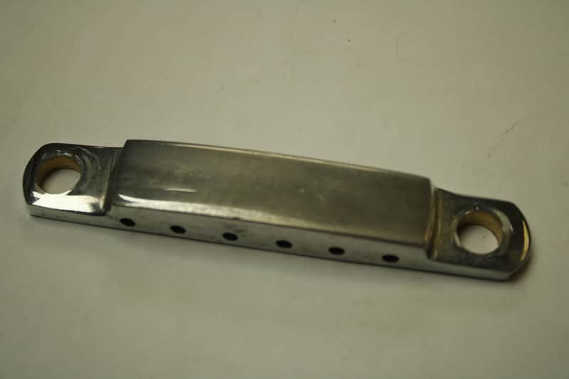 Vintage 1960s-1970's Hofner Germany Stop Tailpiece - Chrome image 1