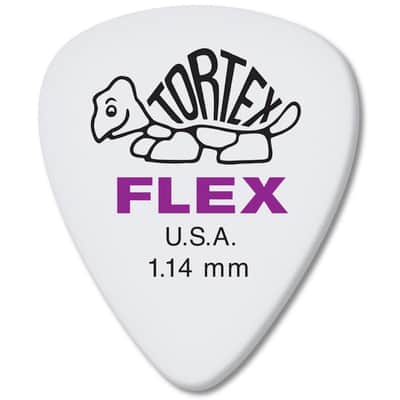 Dunlop 428R114 Tortex Flex Standard 1.14mm Guitar Picks (72-Pack)
