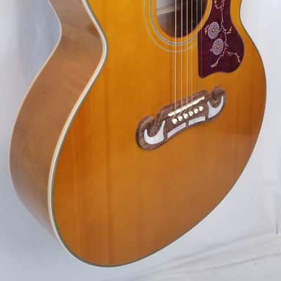 Epiphone Masterbilt J-200 all Solid Wood Acoustic Electric Guitar Aged Antique Natural Gloss Bild 3