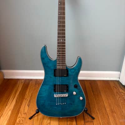 Schecter C-1 Platinum w/ Rosewood Fretboard - See-Thru Midnight Blue image 2