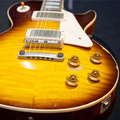 Gibson JOE PERRY LES PAUL TOM MURPHY HAND AGED 59 2013 - Faded Tobacco Burst image 4