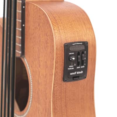 GOLD TONE MicroBass M-Bass LEFTY 4-string A/E Short-Scale Fretted BASS guitar w/ BAG new image 9