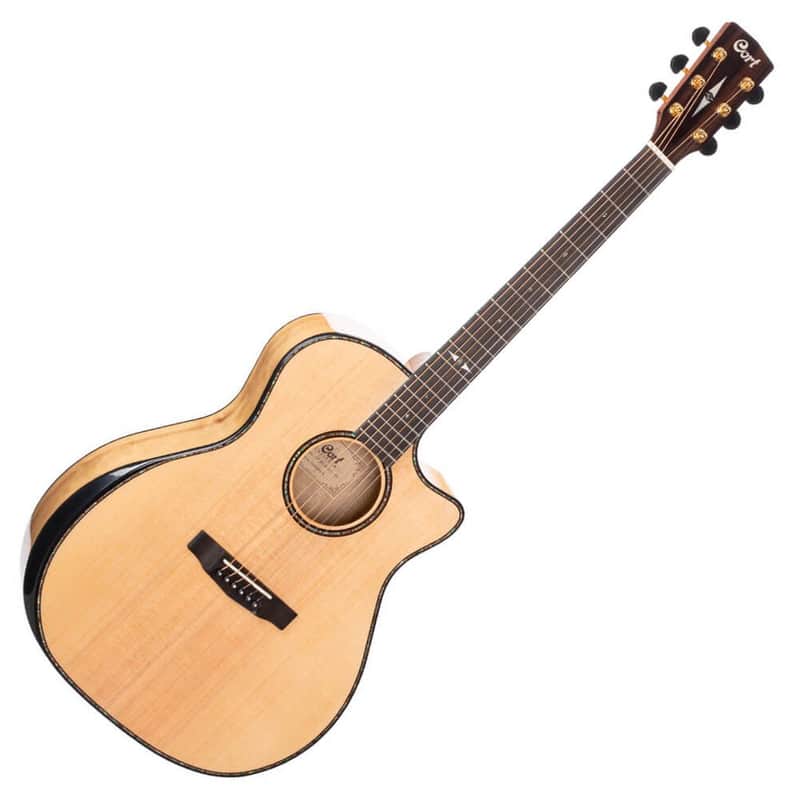 Acoustic Cort GA-MY Bevel Solid Top Electro- Guitar, Natural