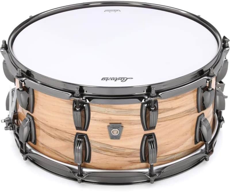 Ludwig Classic Maple Exotic Snare Drum - 6.5 inches x 14 inches, Natural Ambrosia Maple image 1